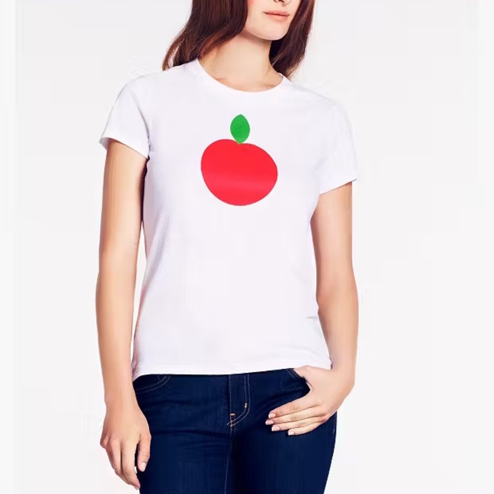 Kate Spade Ksny X Darcel Apple Graphic T Shirt - Picture 2 of 6